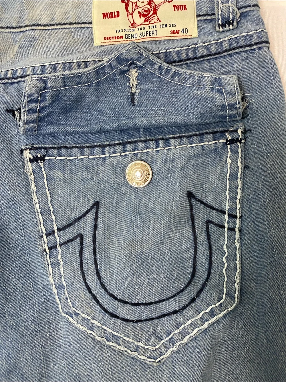True Religion Men’s Light Blue Relaxed Jeans